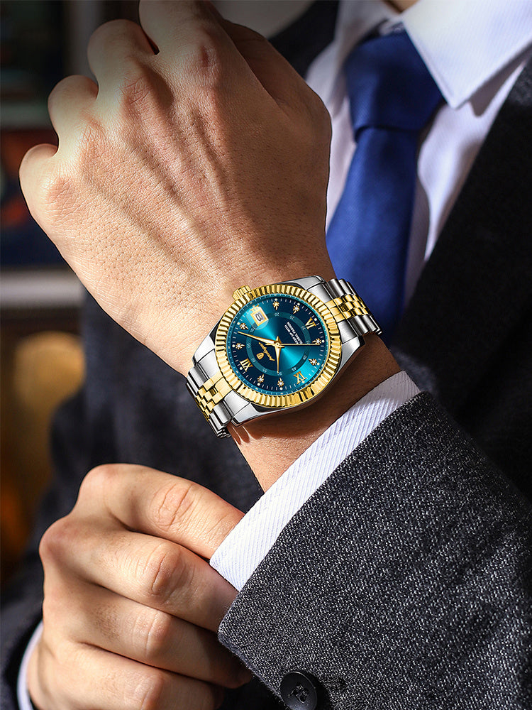 Reloj Automático Impermeable para Hombre de Estilo Empresarial y Moderno