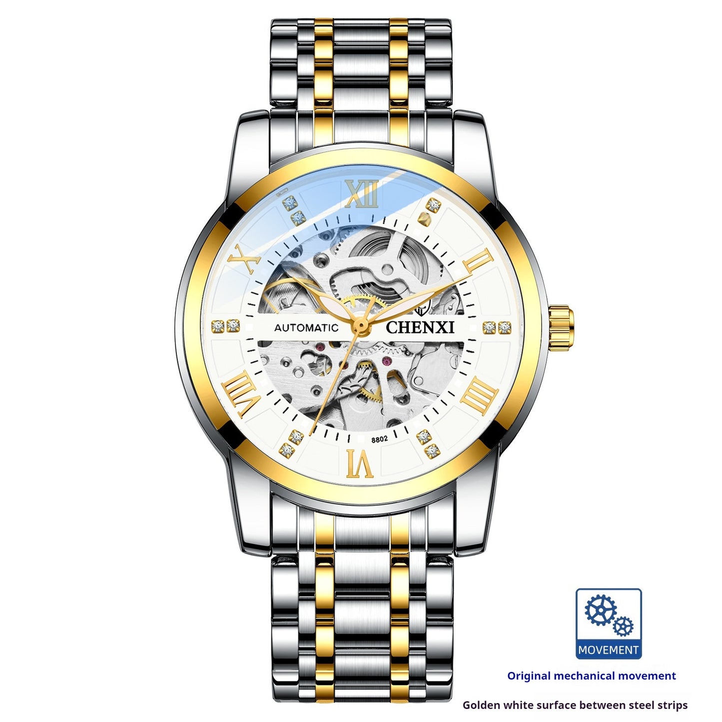 Reloj Mecánico Automático Hueco para Hombre con Estilo Empresarial