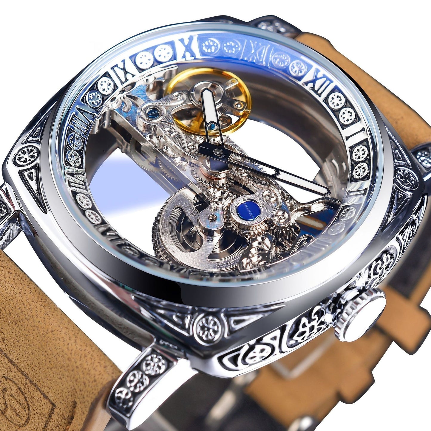 Reloj Mecánico Hueco de Alta Gama para Hombres