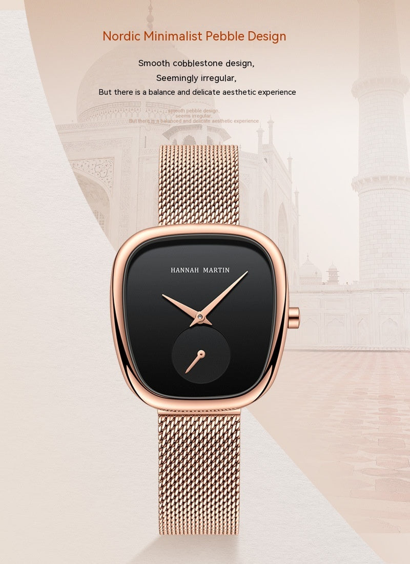 Reloj de Cuarzo para Mujer con Correa de Malla de Acero Inoxidable