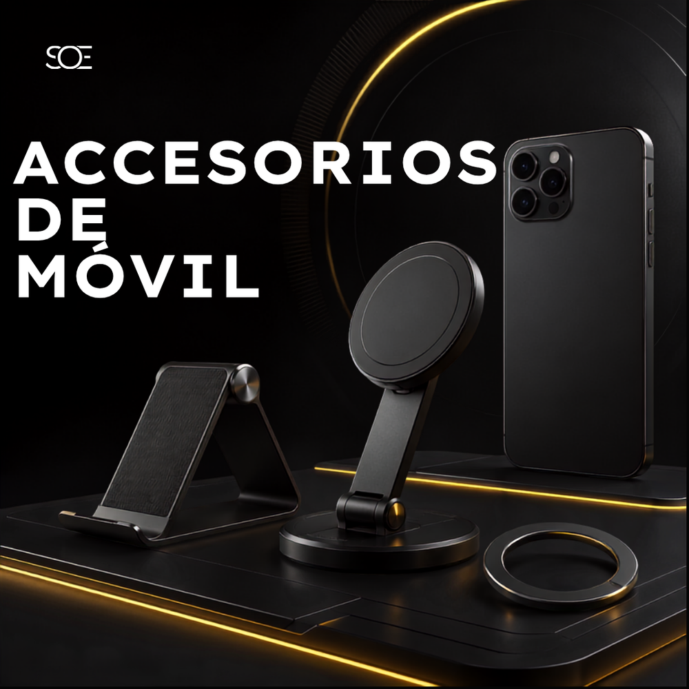 Deportivos: Fondo oscuro con pedestal iluminado y texto 'Deportivos', resaltando relojes deportivos de alta calidad en SOE Store.
