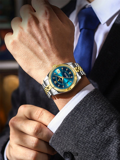 Reloj Automático Impermeable para Hombre de Estilo Empresarial y Moderno