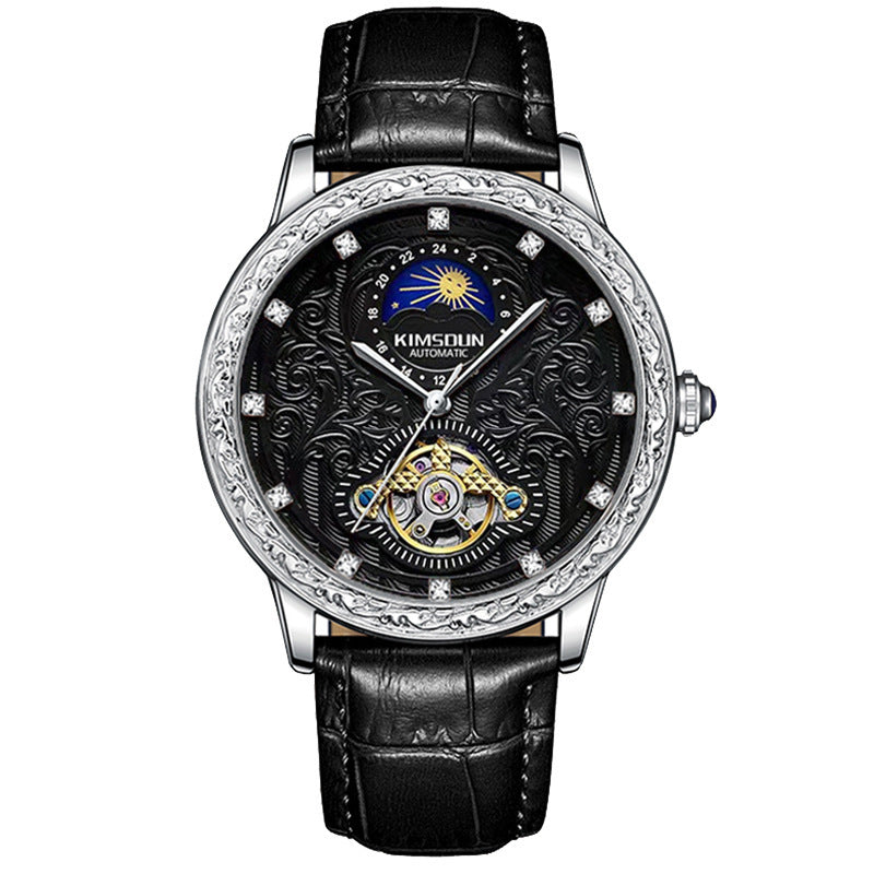 Reloj Mecánico Tourbillon de Alta Gama para Hombres de Negocios