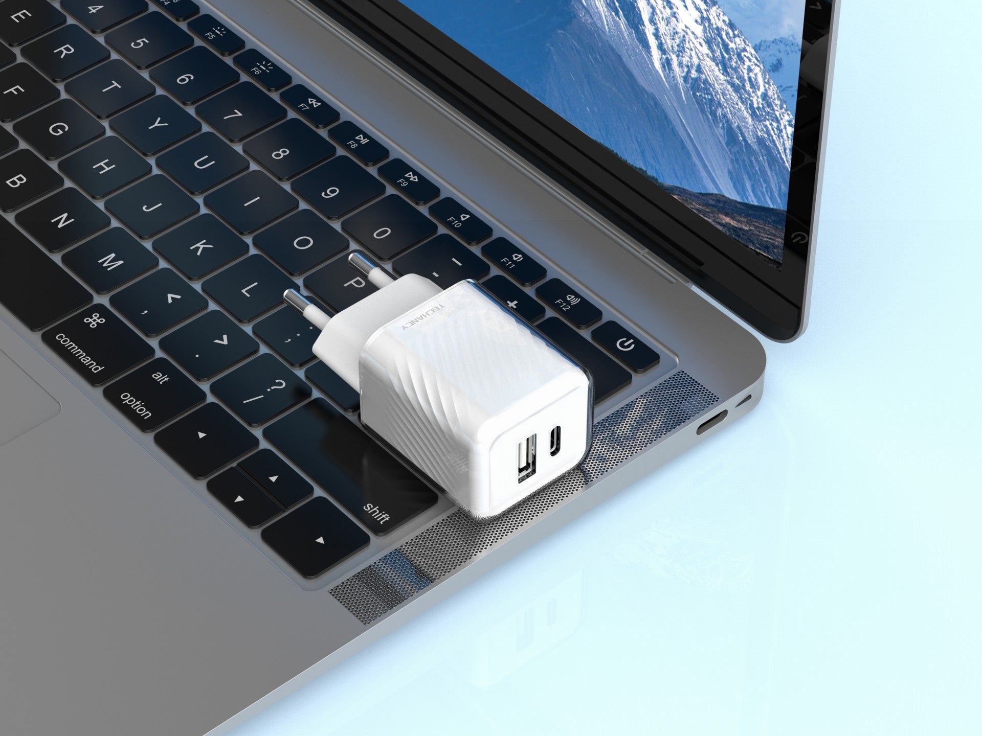 Techancy Carregador De Parede Pd Usb-C De 33 W Branco TA2817, Adaptador De Carregamento Rápido A + C De Porta Dupla Para Gan.-2