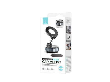 Techancy Suporte Magnetico Carro TI2343 Base Vacio Compatível MagSafe Para Painel Mesa Vidro Angulo Ajustavel Dobrável ABS Iman Preto-3