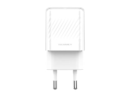 Techancy Carregador De Parede Pd Usb-C De 33 W Branco TA2817, Adaptador De Carregamento Rápido A + C De Porta Dupla Para Gan.-0