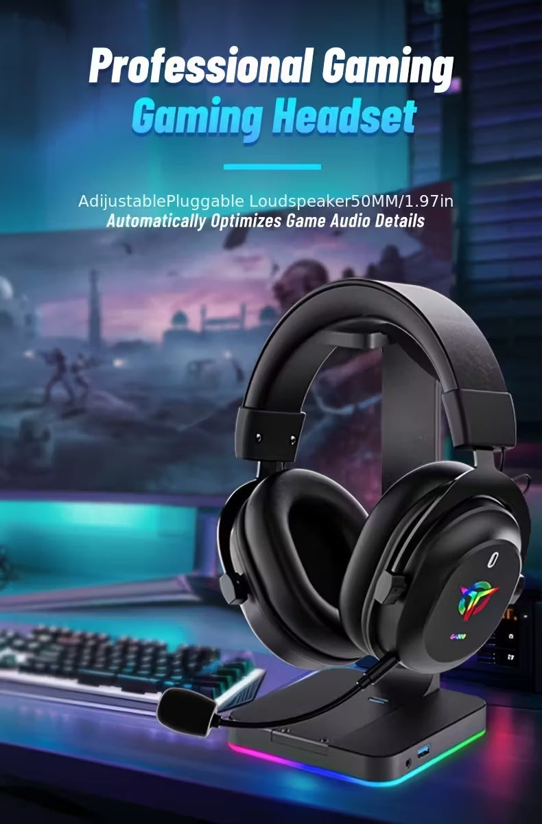 3-in-1 Gaming Headphones Wireless Wired Headset-1