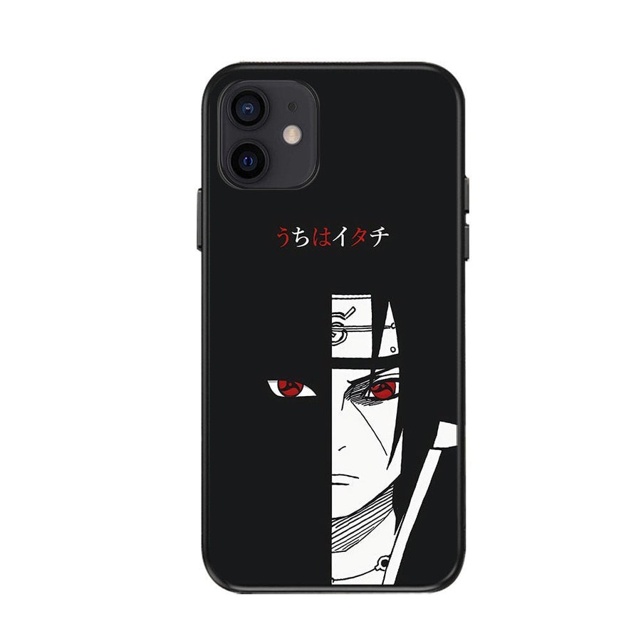 Funda protectora para iPhone estilo anime oscuro con diseño completo, doble capa, carcasa de policarbonato y compatibilidad con carga inalámbrica.